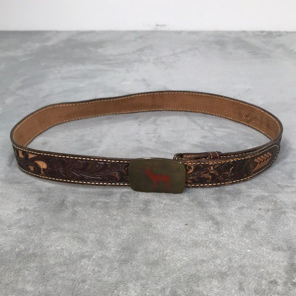 BRAZOS JOE Vintage Hand Crafted Western Leather Champion Series 46161 Size 42