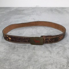 BRAZOS JOE Vintage Hand Crafted Western Leather Champion Series 46161 Size 42