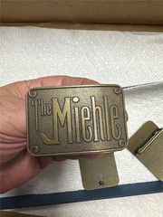Vintage The Miehle Belt Buckle Lot of 3 Buckles