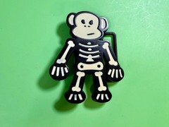 3D Skeleton Cartoon Style Cutout White Black Colored Fashion NOS Belt Buckle