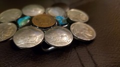 BUFFALO NICKEL COIN BELT BUCKLE WITH TURQUOISE Make Offer