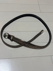 GUCCI Pre-Owned Silver Thin Leather Belt