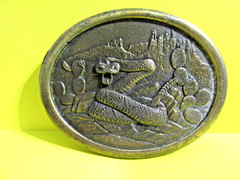 Mens Western Belt Buckle  » Rattle Snake  » Desert Scene