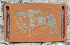 GRIP6 BELT BUCKLE – BISON / AMERICAN BUFFALO – MAPLE WOOD LOOK – 1.5 INCH WIDE