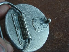 Vintage Advertising Logo Michelin Man Belt Buckle 2 3/8&Prime; Wide NICE ENV