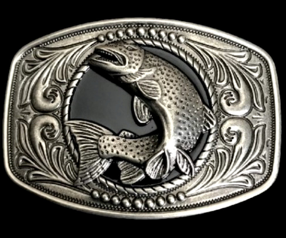Fish Fishing Sport Trout Fishermen Fisherman Unisex Belt Buckle
