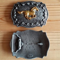Horse Western Gold & Metal Belt Buckle (Choice Designs)