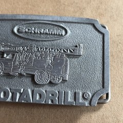 CD HIT – Schramm Rotadrill Metal Belt Buckle 3.25&Prime; x 2.25&Prime;
