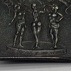 Coca-Cola Brass Belt Buckle ‘Feel On Top Of The World’ Topless Ladies VTG