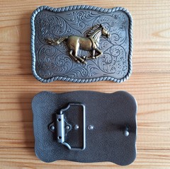 Horse rodeo western country belt buckle