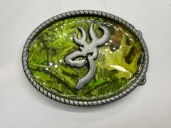 Browning Logo Deer Buck Doe Hunting Hunters Camouflage USA Belt Buckle