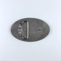 Vintage Black Enamel Cowboy Cowgirl Flower Oval Belt Buckle also Stock in US