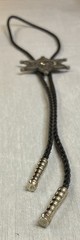 VTG 1992 EGE Diamond Cut Heavy Pewter US Marshall Buckle and matching Bolo Tie
