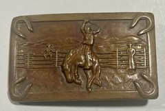 Rodeo Cowboy Western Belt Buckle, Made in Hong Kong, C58