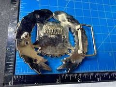 Famous Stars & Stripes Cadillac Crown Logo Olive Branch Silver Color Belt Buckle