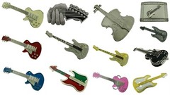 Vintage Guitar Belt Buckle Player Banjo Guitarist Musician Metal Music Men Women