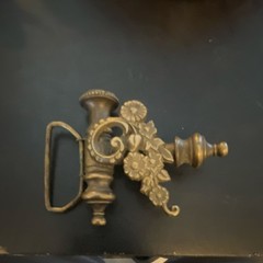 Solid brass vintage 1970s tobacco pipe belt buckle