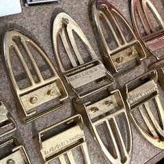 Geometric Belt Buckle non magnetic shiny metal Brass lot 2.5&Prime; x 1 3/8&Prime;