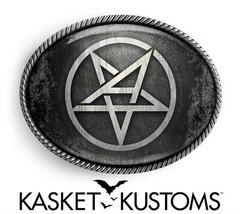 Anthrax Logo Belt Buckle – Inverted Pentagram Metal Band Handmade Buckle -680-SO