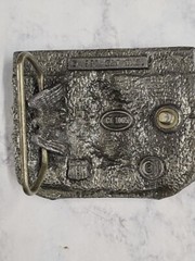 Vintage 1991 C & J Inc Plumber Color Belt Buckle – Missing Belt Loop