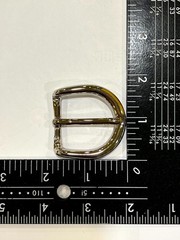 Solid Brass Polished Nickel Belt Buckle Made in Italy Fits 1.18&Prime; Belt Strap