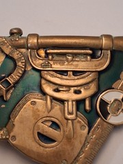 Belt Buckle SOLID BRASS Nautical Sextant Astrolabe Astrology Vintage 1982
