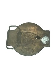 Vtg Belt Buckle Permastran Fiber Glass Pipe Boxing Glove The Light Heavyweight