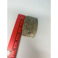 Yanmar Tractor Belt Buckle Vintage Spec Cast Inc Rockford IL Pewter Tone