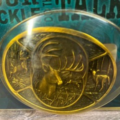 Montana Silversmiths Deer Belt Buckle Mens Gold Attitude Whitetail Hunting