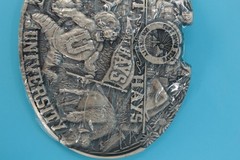 VTG 80s Fort Hays State University Kansas Commemorative Western Belt Buckle