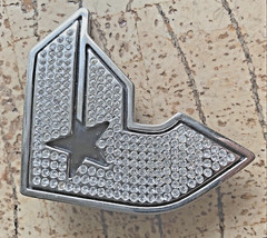 New Men Women Cosplay Famous Star and Straps Belt Buckle Initial F Silver Metal