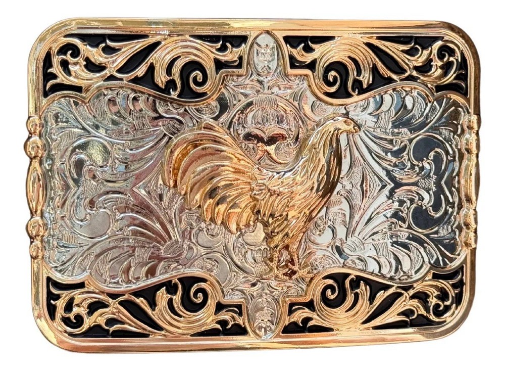 Mexican Rooster Chicken Charro Cowboy Belt Buckle Hebilla Vaquera Made In Mexico