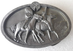 Buckles Of America MASTERPIECE COLLECTION BA-209 Native & Horse Belt Buckle