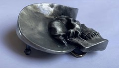 Cowboy Skull Belt Buckle: Western Outlaw Skeleton