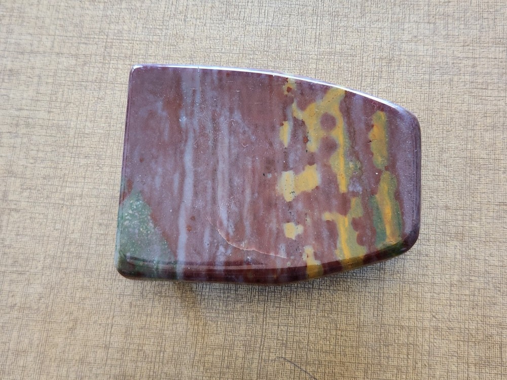 Vtg. Belt Buckle Large Natural Stone Polished Hand Made 3 1/2&Prime; x 2 1/2&Prime;