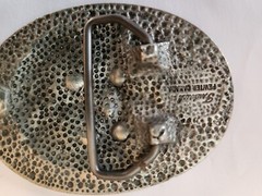 Pewter Aztec Design Belt Buckle. Frederick Of Canada Brand. 7-31-2383