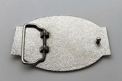 Men Women Belt Buckle Fashion Silver Metal USA Flag United States America Pride