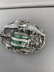 I&rsquo;M PROUD TO BE AN AMERICAN VETERAN Belt Buckle XLNT! **FAST SHIP** MADE IN USA!