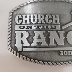 Custom Belt Buckle – « Church on the Ranch – John 3:16 » [118]