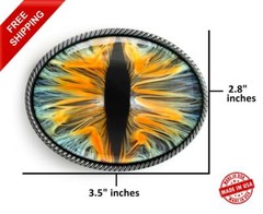 Eyeball Belt Buckle – Animal Taxidermy Halloween Cosplay Handmade Buckle -33-E