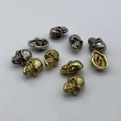 Brass Skull Sewing Button,Clothing Shank Button,Brass Sewing Button lot