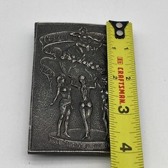 Coca-Cola Brass Belt Buckle ‘Feel On Top Of The World’ Topless Ladies VTG