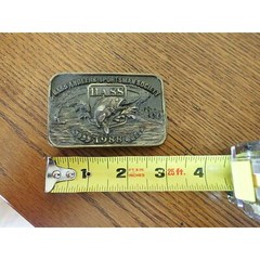 Bass Anglers Sportsman Society Great American 1988 Belt Buckle Co Fishing
