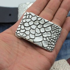 Croco Look Metal Belt Buckle – Textured Design, Elegant & Modern