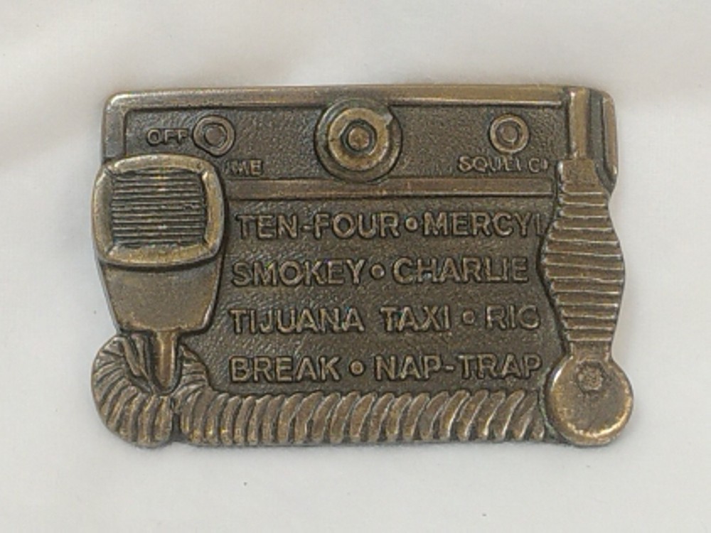 CB Radio 10-4 Mercy Smokey Belt Buckle Semi Truck Trucker Convoy ham