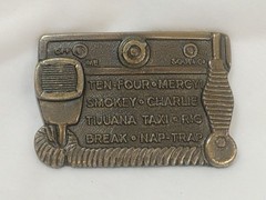 CB Radio 10-4 Mercy Smokey Belt Buckle Semi Truck Trucker Convoy ham