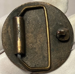 Vintage Masonic Freemason Solid Brass Round Belt Buckle Mason Buckle