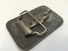 Vintage Belt Buckle Beans Pipe Testing Gas Oil Advertising Russell Kansas USA