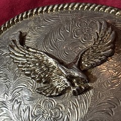 Eagle Belt Buckle Vintage Bronze Silver Tone / NICE!!