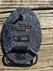 Vintage TL&B Brass Texas Sesquicentennial 1836-1986 Metal Belt Numbered 1508